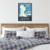 イエローストーン国立公園の旅行ポスター キャンバスプリント (インサイチュ (寝室))