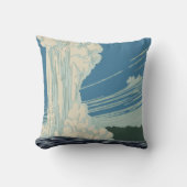 イエローストーン国立公園の旅行ポスター クッション (正面)