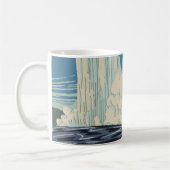 イエローストーン国立公園の旅行ポスター コーヒーマグカップ (左)