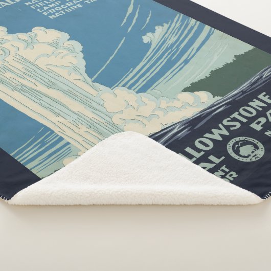 イエローストーン国立公園の旅行ポスター シェルパブランケット (3/4)