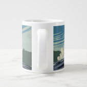 イエローストーン国立公園の旅行ポスター ジャンボコーヒーマグカップ (裏面)