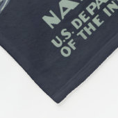 イエローストーン国立公園の旅行ポスター フリースブランケット (角)