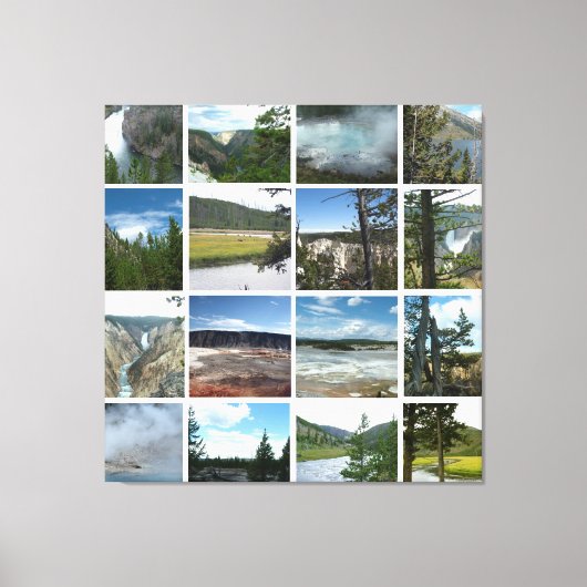 イエローストーン国立公園の景観写真 キャンバスプリント (正面)