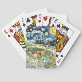 イエローストーン国立公園の温泉 ヴァン・ゴッホ アート トランプ