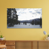 イエローストーン国立公園の雪の日の終わり キャンバスプリント (インサイチュ (リビング))