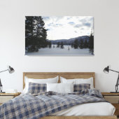 イエローストーン国立公園の雪の日の終わり キャンバスプリント (インサイチュ (寝室))