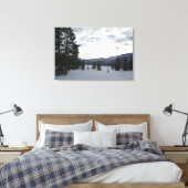 イエローストーン国立公園の雪の日の終わり キャンバスプリント (インサイチュ (寝室))