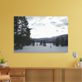 イエローストーン国立公園の雪の日の終わり キャンバスプリント (インサイチュ (リビング))