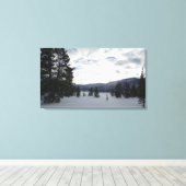 イエローストーン国立公園の雪の日の終わり キャンバスプリント (インサイチュ (ウッドフロア))