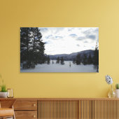 イエローストーン国立公園の雪の日の終わり キャンバスプリント (インサイチュ (リビング))