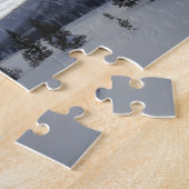 イエローストーン国立公園の雪の日の終わり ジグソーパズル (側面)