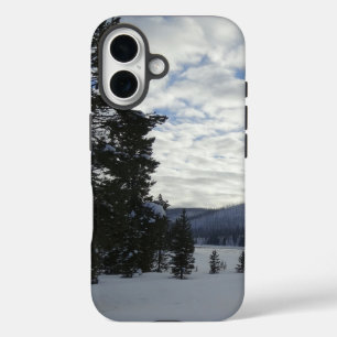イエローストーン国立公園の雪の日の終わり iPhone 16ケース
