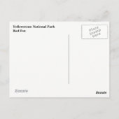 イエローストーン国立公園はがき ポストカード (裏面)