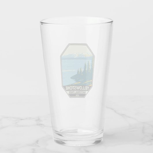 イエローストーン国立公園イエローストーン湖ヴィンテージ タンブラーグラス (裏面)