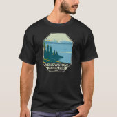 イエローストーン国立公園イエローストーン湖ヴィンテージ Tシャツ (正面)