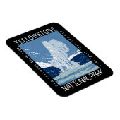 イエローストーン国立公園オールド動揺して・忠実 マグネット (右側)