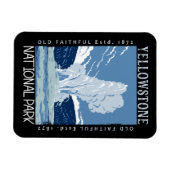 イエローストーン国立公園オールド動揺して・忠実 マグネット (横)