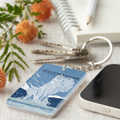 イエローストーン国立公園オールド忠実ヴィンテージ キーホルダー (正面右)