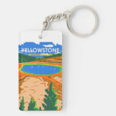 イエローストーン国立公園オールド忠実ヴィンテージ キーホルダー (裏面)