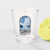イエローストーン国立公園オールド忠実ヴィンテージ ショットグラス (正面)