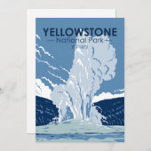 イエローストーン国立公園オールド忠実ヴィンテージ シーズンカード (正面/裏面)