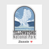イエローストーン国立公園オールド忠実ヴィンテージ シール (シート)