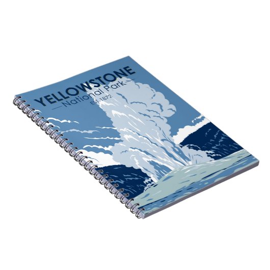 イエローストーン国立公園オールド忠実ヴィンテージ ノートブック (右側)