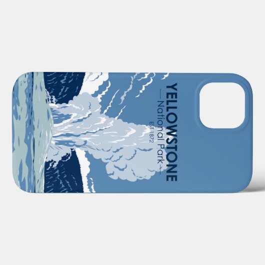 イエローストーン国立公園オールド忠実ヴィンテージ Case-Mate iPhoneケース (裏面 (横))