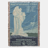 イエローストーン国立公園オールド忠実 スローブランケット (正面縦)