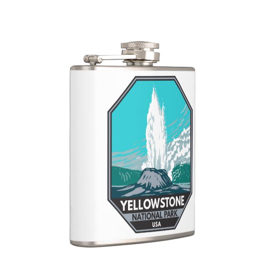 イエローストーン国立公園キャッスルゲイザーヴィンテージ フラスク (右)