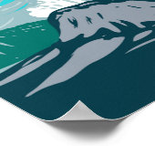 イエローストーン国立公園キャッスルゲイザーヴィンテージ ポスター (角)