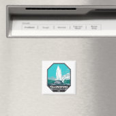 イエローストーン国立公園キャッスルゲイザーヴィンテージ マグネット (インサイチュ (食洗機))