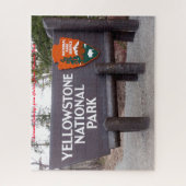 イエローストーン国立公園クリスマスの挨拶 ジグソーパズル (縦)