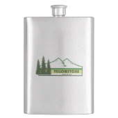 イエローストーン国立公園グリーンストライプズ フラスク (正面)