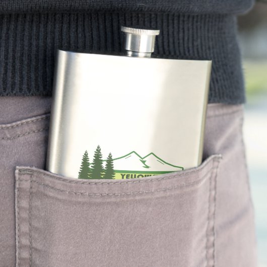 イエローストーン国立公園グリーンストライプズ フラスク (インサイチュ)