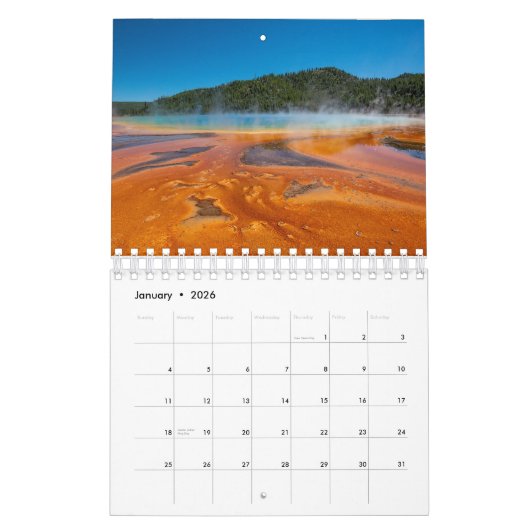イエローストーン国立公園コレクションウォールカレンダー カレンダー (1月 2026)