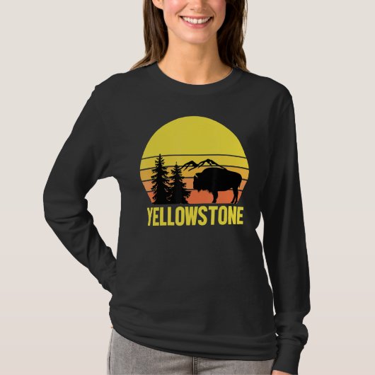 イエローストーン国立公園サンセット1 Tシャツ (正面)
