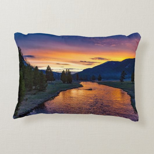 イエローストーン国立公園サンセット アクセントクッション (裏面)