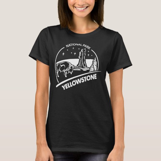イエローストーン国立公園サンセット Tシャツ (正面)