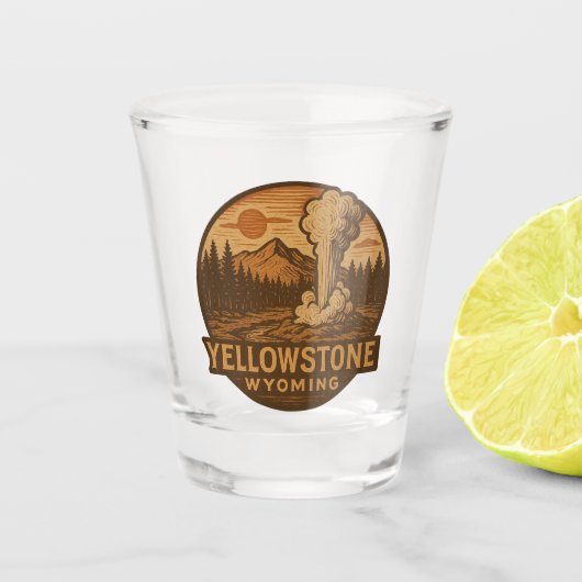 イエローストーン国立公園ショットグラス ショットグラス (正面)