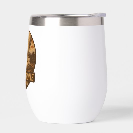 イエローストーン国立公園ステムレスワインタンブラー (左面)