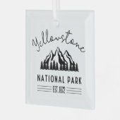 イエローストーン国立公園ハイキングキャンプ ガラスオーナメント (正面左)