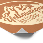 イエローストーン国立公園ハイキングキャンプ ポスター (角)