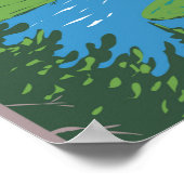 イエローストーン国立公園ハイデンバレーヴィンテージ ポスター (角)