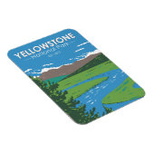 イエローストーン国立公園ハイデンバレーヴィンテージ マグネット (右側)