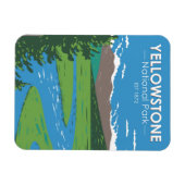 イエローストーン国立公園ハイデンバレーヴィンテージ マグネット (横)