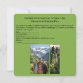 イエローストーン国立公園バッジロゴ 招待状 (裏面)