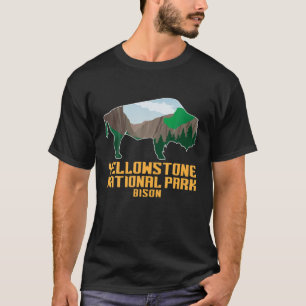 イエローストーン国立公園ビソンUSAパーク Tシャツ