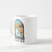 イエローストーン国立公園ファイアホール滝ヴィンテージ コーヒーマグカップ (正面左)