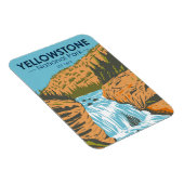 イエローストーン国立公園ファイアホール滝ヴィンテージ マグネット (右側)